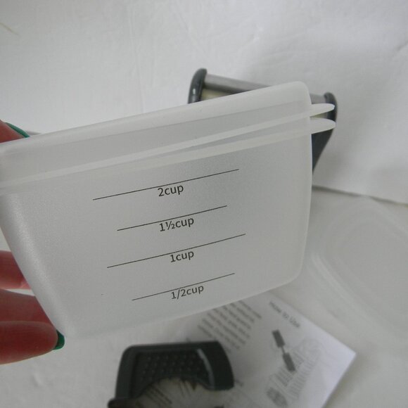 NEW Prepology SS Box Grater w/ 2 Catch Bins & Hand Guard CRACKED PEPPER - Picture 2 of 2